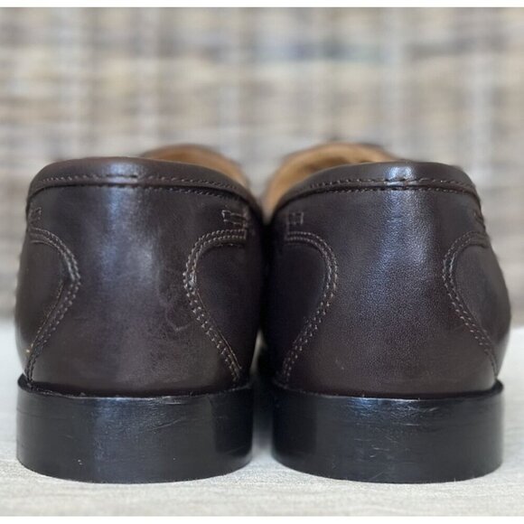 Florsheim Men's Size 9.5 3E Imperial Slip On Loafer Dark Brown Leather - Picture 4 of 10